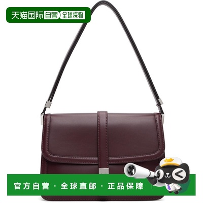 1h可退 潮奢 MaxMara 麦斯玛拉 女士 酒红色 Bianca 单肩包 25245