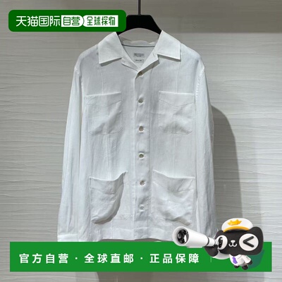 BRUNELLO CUCINELLI 男士衬衫 MA6780648C001 AW2025长袖亚麻