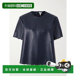 潮奢 磨破压花皮革T恤 LOEWE 女士 S540Y30L54上衣 罗意威 1h可退