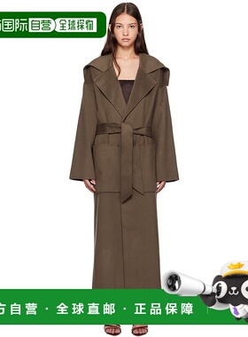 1h可退 潮奢 Nanushka 女士 棕色 Ruta 大衣 NW24FWOW363西装