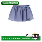 刺绣棉质迷你半身裙 1h可退 MG2625SOOO1 缪缪 女士 潮奢 Miu