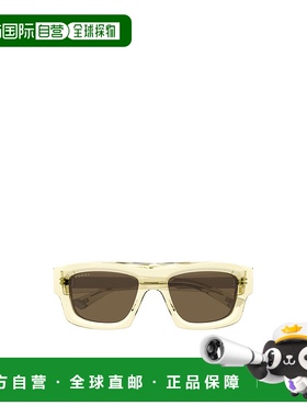 1h可退 GUCCI 男士眼镜 GG1926S010 SS2025 棕色 几何框太阳镜