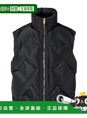 FENDI 女士马甲 FAN191AT8CF0GME SS2026 黑色 立领羽绒马甲