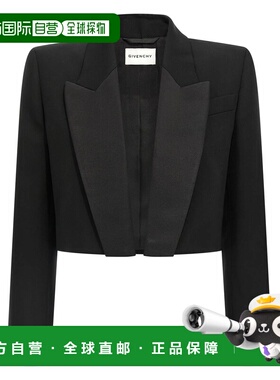 GIVENCHY 女士西服 BW30LA15CT001 AW2025 黑色 短款西装外套