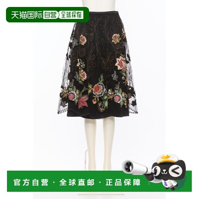 VALENTINO 女士半身裙 BRAEP61EDK92 AW2025 黑色 花卉半身裙