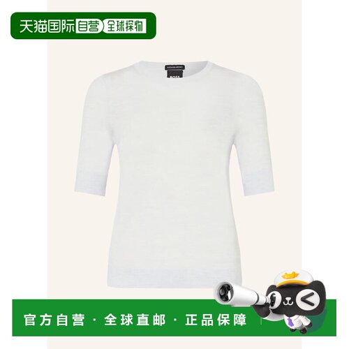 1h可退 BOSS 女士T恤 100280850817001 CO 白色 Knit shirt FARBE