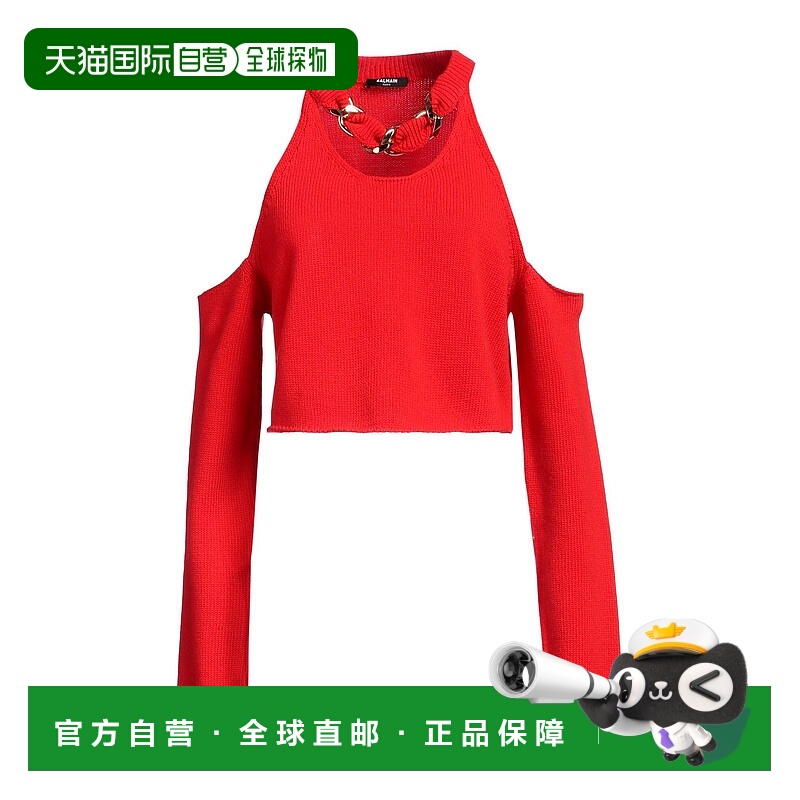 潮奢 Balmain 巴尔曼 女士 毛衣 red红色 舒适时尚