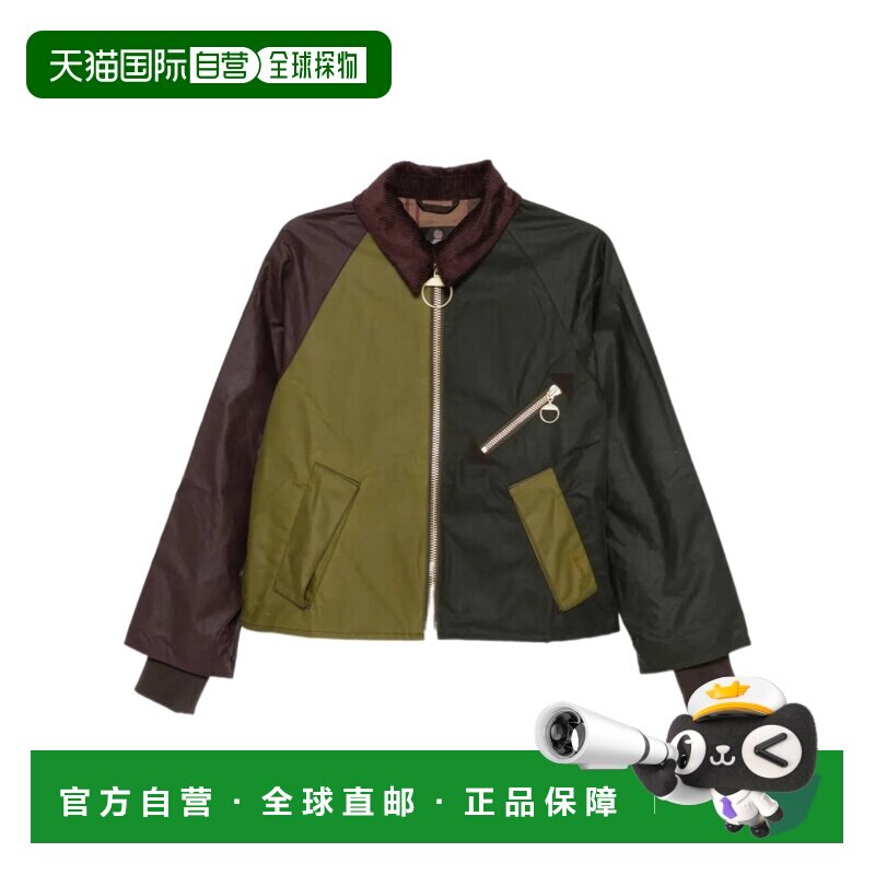 Barbour 女士户外风衣 LWX1482OL33 AW2026 花色 撞色蜡面夹克图片