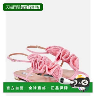 1h可退 潮奢 AQUAZZURA 女士 Noches Tropicales 拉菲草编织人字