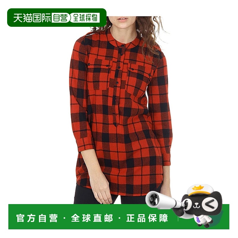 BURBERRY 女士衬衫 39581071 AW2021 棕色 格纹休闲罩衫