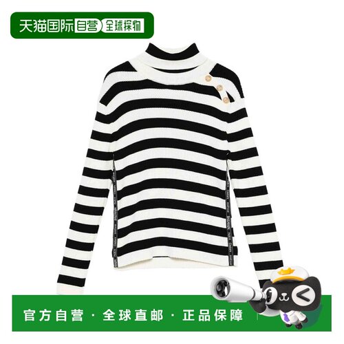 1h可退 BALMAIN 女童针织衫 BX9A40Z3297102NE AW2025 白色