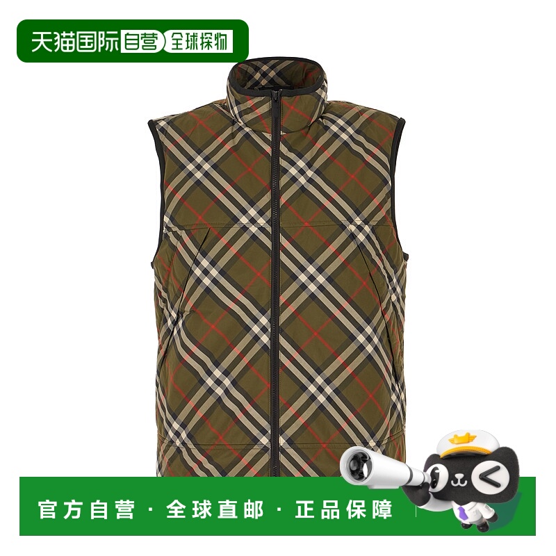 1h可退 潮奢 Burberry 巴宝莉 男士 格紋拉鍊襯墊背心 8101849