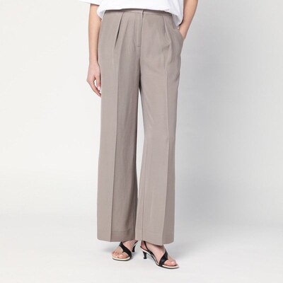 CALVIN KLEIN 女士休闲裤 AW2024 K20K207641VIPA0亚麻阔腿裤