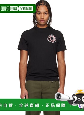 Moncler 盟可睐 男士 黑色 Overlapped Logo Cotton T恤 K20918C0
