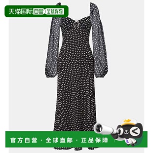 潮奢 波尔卡圆点真丝长款 RIXO Ivy 连衣裙 女士 1h可退