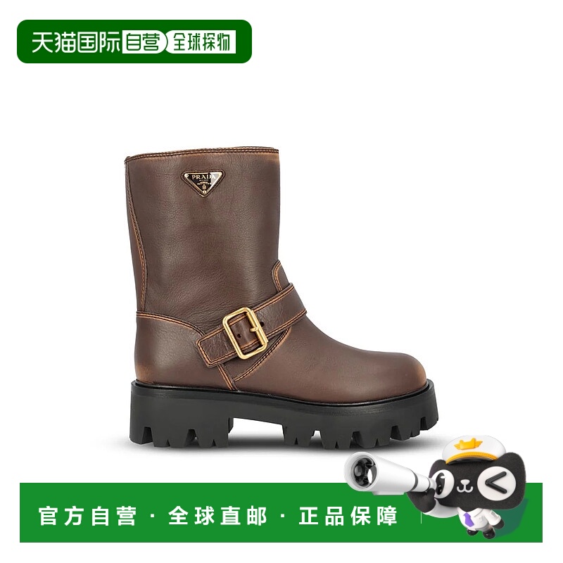 1h可退 PRADA 女士靴子 1U187ODFWF0324AI25 AW2025 棕色 Prada B