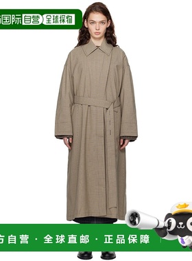 1h可退 潮奢 c.o. 女士 棕色 Check Suiting 风衣 6370BPWPPF24