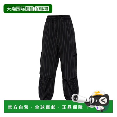 1h可退 Y-3 女士休闲裤 KG60030BLACK SS2026 黑色 Pinstripe tro