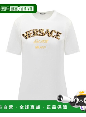 VERSACE 女士T恤 10174831A125262W070 AW2024女装白色短袖上衣