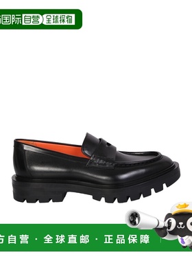 SANTONI 女士休闲鞋 59020LESN01 AW2024 黑色 Penny loafer in S