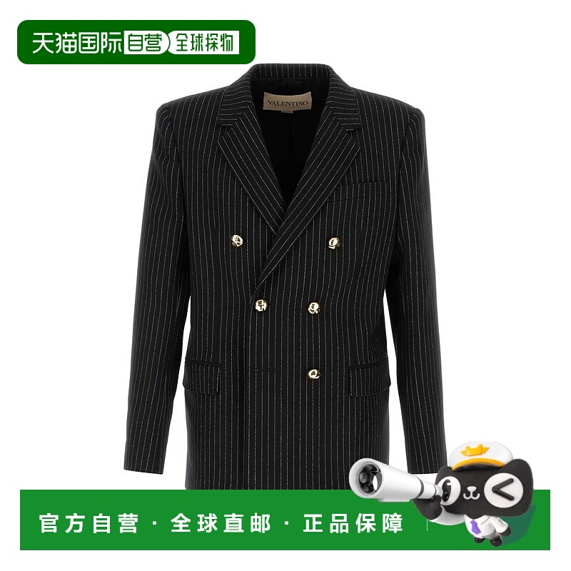 1h可退 潮奢 valentino 华伦天奴 男士 雙排扣條紋夾克 7V0CEJ25B