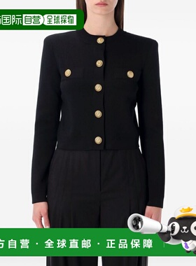 BALMAIN 女士针织衫 GF1KL000KJ430PA SS2026 黑色 Cardigan with