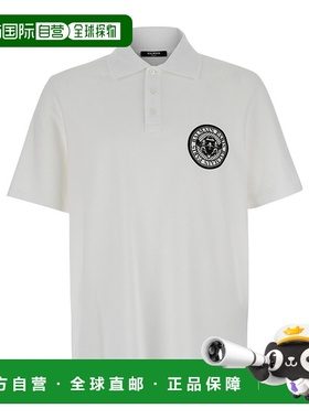 BALMAIN 男士T恤 EH1GC026BC94GAB SS2025 白色 短袖Polo衫