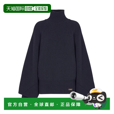 1h可退 潮奢 Balmain 巴尔曼 女士 蓝色毛线衫 FF0KG025KJ02毛衣