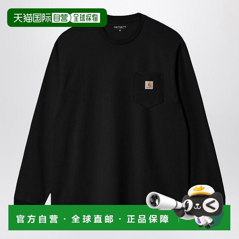 1h可退 潮奢 CARHARTT WIP 男士 L/S 黑色口袋T恤 I030437CO89XX