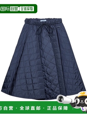 PRADA 女士半身裙 21H0231WQ9SOOOF0AIN AW2025 蓝色a字裙