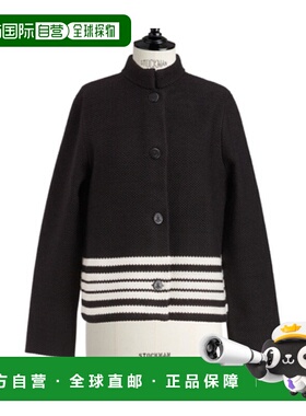 DIOR 女士西服 414V60BM647X9330 SS2024 黑色 条纹图案细节休闲