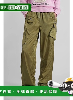 GANNI 女士休闲裤 423004W0412 AW2025 GANNI绿色阔腿裤 Pants