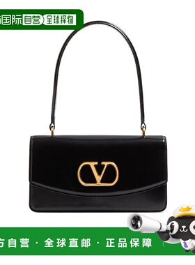 VALENTINO 女士单肩包 WB0R93GCB0NO CO 黑色 亮面小牛皮手提包