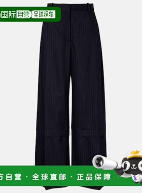 潮奢 KHAITE 女士 Linden 细条纹高腰阔腿裤