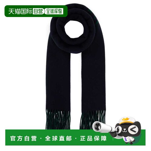 GUCCI 男士围巾 7952734GAIM4166 AW2024 黑色 GUCCI 字样羊毛羊