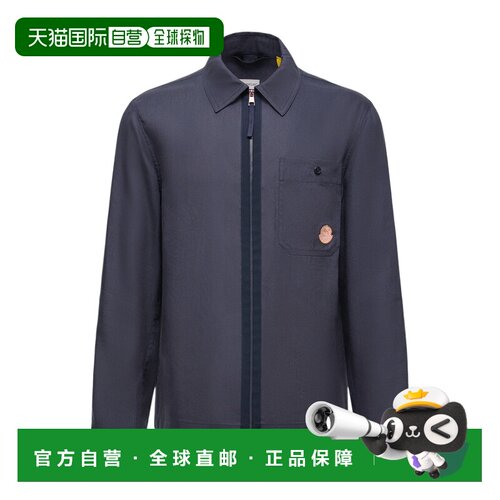 MONCLER 男士衬衫 K24022F00003598GK786 AW2025长袖亚麻麻衬衫