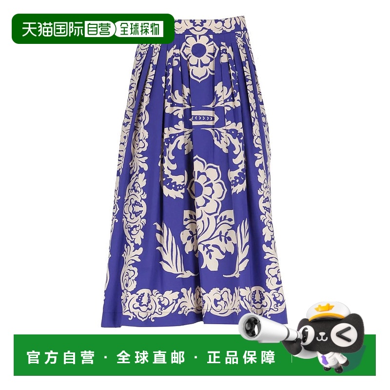 1h可退 ETRO 女士半身裙 WRFA011299SP5E4X0883 SS2025 蓝色a字裙