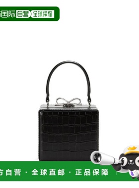 1h可退 SELF-PORTRAIT 女士手提包 AW25312B AW2025 黑色 鳄鱼纹