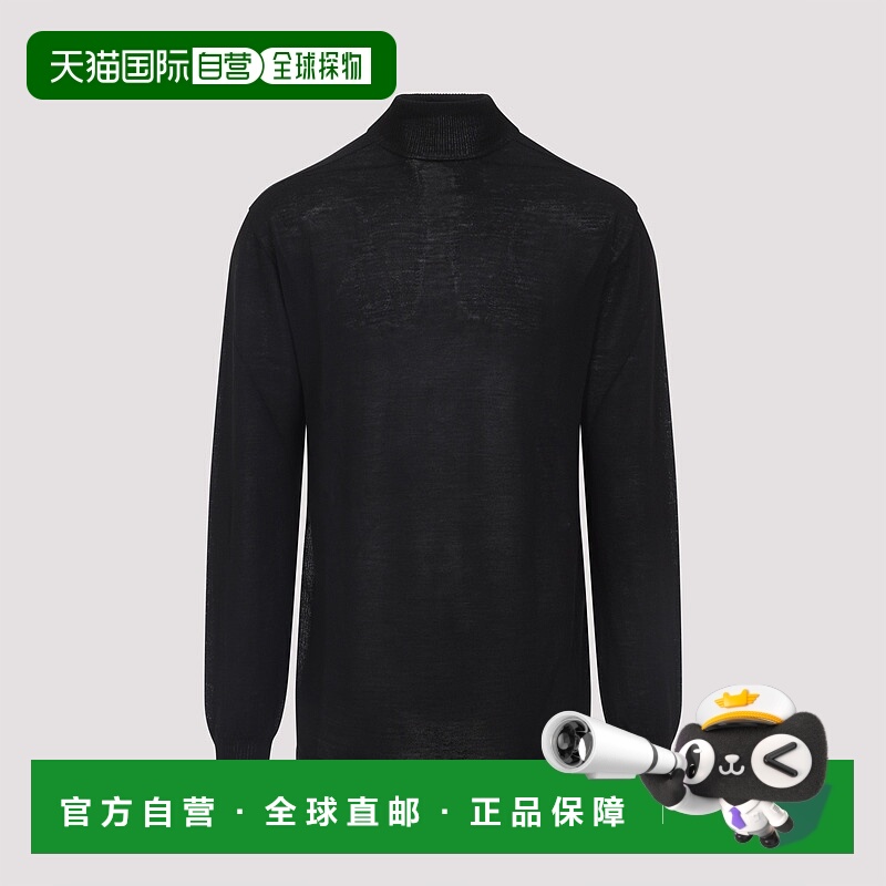 1h可退 RICK OWENS 男士针织毛衣 RU02E1626M09 AW2025 黑色