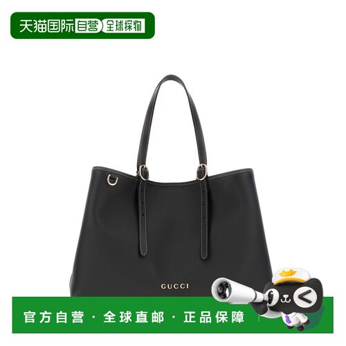 GUCCI 女士斜挎包 815213AAEC21000 SS2025 黑色 GG Emblem中号托