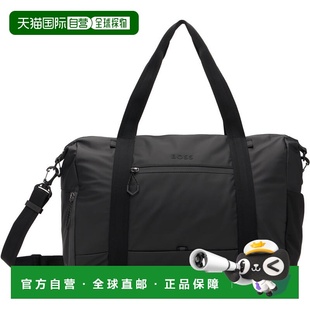 1h可退 潮奢 BOSS 波士 男士 黑色 Reflective Details Faux-Leat