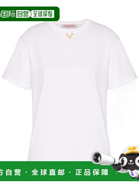VALENTINO 女士衬衫 BMG23K8PA0BO CO 白色 徽标细节T恤
