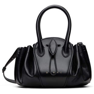 玛尼 手提包 1h可退 Marni Leather Tulipea 黑色小号 潮奢 女士