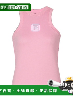 BALMAIN 女士衬衫 CF0EB045BC49OGV SS2024 粉红色 徽标细节背心