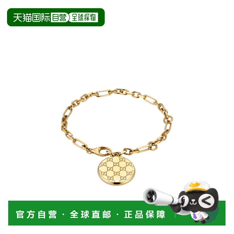 GUCCI 女士手链手镯 864867I46000912 SS2026 金色 GG图案吊坠手