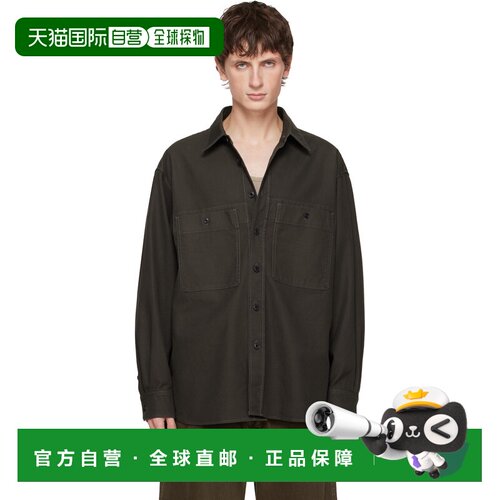 Lemaire 男士 LEMAIRE 卡其色工装衬衫 OV1025LF1452BR495ESPRESS