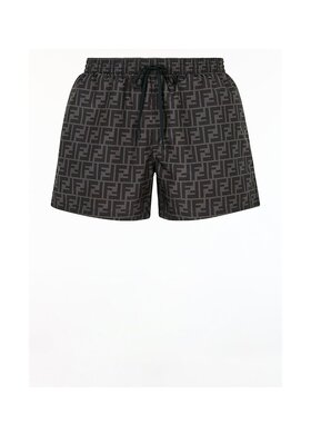 FENDI 男士短裤 FXB077A79FF0P9B CO 黑色休闲裤