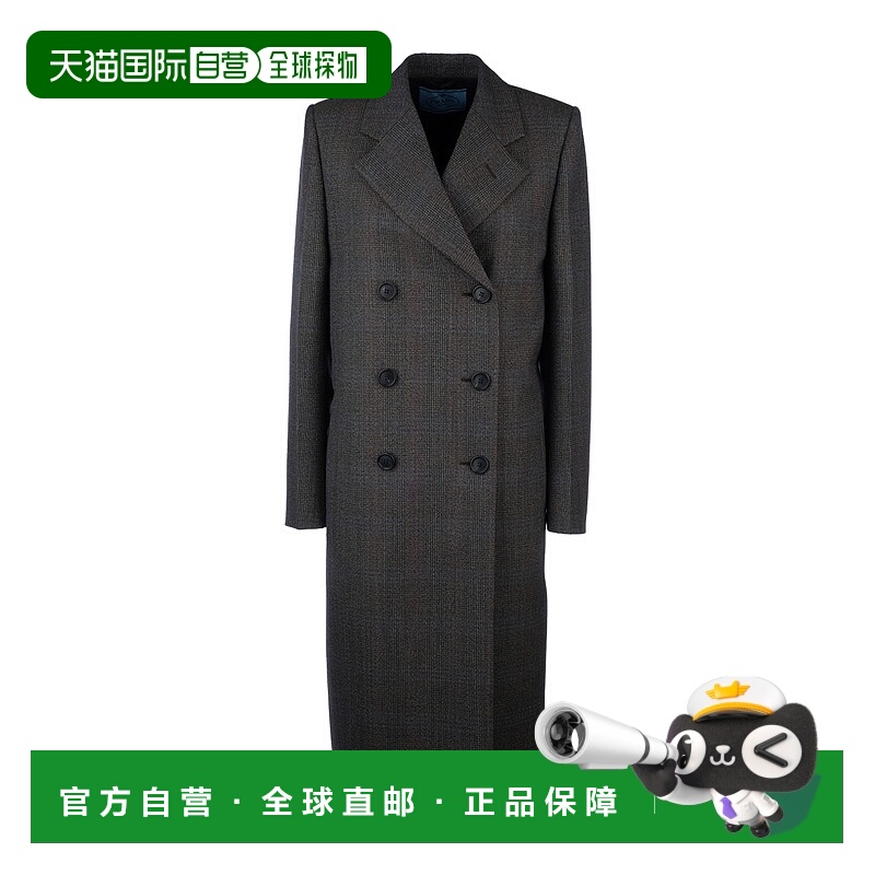 1h可退 PRADA 女士外套 P601S1KXTSOOOF0KGN AW2024 黑色 翻领长