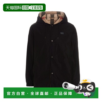 BURBERRY 男士夹克 8043403 SS2026 黑色 Reversible Hooded Jack