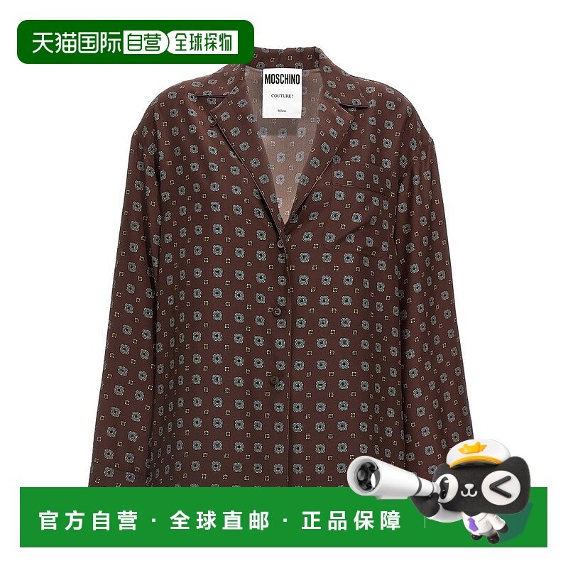 潮奢 Moschino 莫斯奇诺 女士 Tie Print缎面衬衫 A020554551